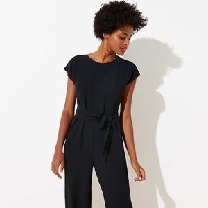V-Back Tie Waist Jumpsuit